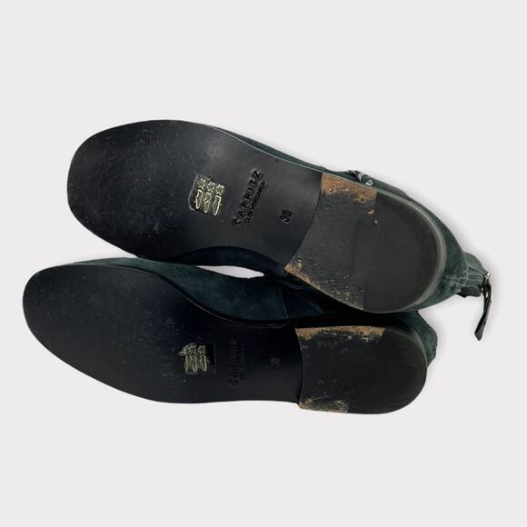 Carritz Bracelet Saddle Stitch Suede Boots Size 36 - Picture 10 of 11